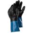 TEGERA Black, Blue Nylon, Tricot Chemical Resistant Work Gloves, Size 11, Nitrile, PVC Coating