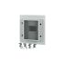 Eaton Grey 1 Gang Front Plate Steel Faceplate & Mounting Plate