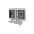 Eaton Grey 2 Gang Front Plate Steel Faceplate & Mounting Plate