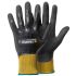 Tegera 6 Black, Yellow Nylon, Spandex Heat Resistant Work Gloves, Size 6, Nitrile, Nitrile Foam, Waterbased PU Coating