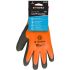 Tegera TEGERA Grey, Orange Acrylic, Polyester (Liner) Cold Resistant Work Gloves, Size 8, Latex Coating