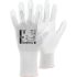 Tegera TEGERA White Nylon ESD Protection Work Gloves, Size 10, Polyurethane Coating