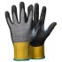 Tegera TEGERA Black, Yellow CRF Technology, Glass Fibre Thread, HPPE, Nylon, Spandex Cut Resistant Work Gloves, Size 5,