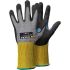 Tegera TEGERA Black, Yellow CRF Technology, Glass Fibre Thread, HPPE, Nylon, Spandex Cut Resistant Work Gloves, Size 6,