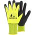 Tegera TEGERA Black, Yellow Polyester, Spandex Heat Resistant Work Gloves, Size 10, Nitrile Foam Coating