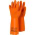 Tegera TEGERA Orange Cotton Chemical Resistant Work Gloves, Size 10, Latex Coating