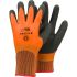 Tegera TEGERA Grey, Orange Acrylic, Polyester (Liner) Cold Resistant Work Gloves, Size 10, Latex Coating