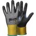 Tegera TEGERA Black, Yellow CRF Technology, Glass Fibre Thread, HPPE, Nylon, Spandex Cut Resistant Work Gloves, Size