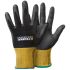 Tegera TEGERA Black, Yellow Nylon, Spandex Heat Resistant Work Gloves, Size 11, Nitrile Coating