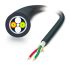 Unterminated to Unterminated Duplex Multi Mode Fibre Optic Cable, 2.2mm, Black, 100m