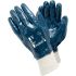 Tegera TEGERA Blue, White Cotton Oil Resistant Work Gloves, Size 10, Nitrile Coating