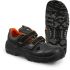 Zapatos de seguridad Unisex Jalas de color Negro, naranja, talla 40