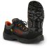 Jalas 3460A Unisex Black, Orange Aluminium Toe Capped Safety Shoes, UK 3, EU 36