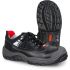 Jalas 3308 Unisex Black, Grey, Red Aluminium Toe Capped Safety Shoes, UK 3, EU 36