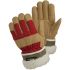 Tegera TEGERA Beige, Green, Red Synthetic Leather Cold Resistant Work Gloves, Size 7