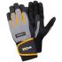 Tegera TEGERA Black, Grey, Yellow Synthetic Leather Assembly Work Gloves, Size 10