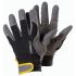 Tegera TEGERA Black, Grey, Yellow Synthetic Leather Assembly Work Gloves, Size 11