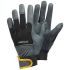 Tegera TEGERA Black, Grey, Yellow Synthetic Leather Lightweight Maintenance Work Gloves, Size 13