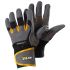 Tegera TEGERA Black, Grey, Yellow Synthetic Leather Abrasion Resistant Work Gloves, Size 10