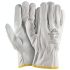 Active Gear S6510 White Leather Work Gloves, Size 8 - M