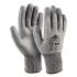 Active Gear C8170 Grey HPPE Cut Resistant Work Gloves, Size 6, XS, Polyurethane Coating