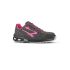 UPower CANDY Unisex Black/Pink Aluminium Toe Capped Safety Shoes, UK 2, EU 35