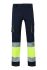 Velilla 303002S Elastisk Hi-vis gul/marine Hi-vis bukser, 132-135cm