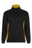 Sudadera Velilla de color Negro/amarillo, talla XS, para , Unisex, serie 105704, 35 % algodón, 65 % poliéster