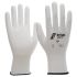 NITRAS SAFETY NITRAS White Nylon Abrasion Resistant Gloves, Size 7, Polyurethane Coating