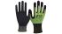 NITRAS SAFETY NITRAS SKIN FLEX CUT3 Black, Green Yarn Cut Resistant Gloves, Size 8