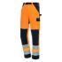 NITRAS SAFETY 7571 Åndbar Orange/marineblå Hi-vis arbejdsbukser, 70 → 80cm