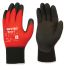 Skytec Beta 1 Black/Red Nylon, Spandex General Purpose Gloves, Size 6, XS, Foam Nitrile Coating