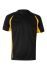 Velilla T-Shirt T-Shirt, 100 % Baumwolle Schwarz/Gelb