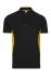 Velilla 105504 Black/Yellow 40% Polyester, 60% Cotton Polo Shirt, UK- M