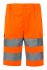 Velilla 303005 Fluorescerende orange Unisex Hi-vis shorts, 86cm