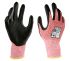 Nitrex 255RP Black/Red Polyester, Recycled Polyester Heat Resistant Work Gloves, Size 9, L, Waterbased PU Coating