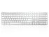 Ceratech KYBAC301-BTMAC Wireless USB Multimedia Keyboard, QWERTY, Silver, White