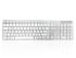 Ceratech KYBAC301-UMAC-US Wired USB Multimedia Keyboard, QWERTY (US), Silver, White