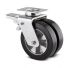 Swivel castor with total lock, precision