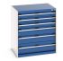 Bott, 6 Drawer Sheet Steel Floor Standing Cabinet, 800 x 650 x 900mm