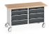 cubio mobile storage bench 3drawers