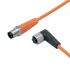 ifm electronic Straight Male 1 way M12 to Right Angle Female 1 way M12 Sensor Actuator Cable, 10m