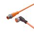 ifm electronic Straight Male 1 way M12 to Right Angle Female 1 way M12 Sensor Actuator Cable, 1.5m