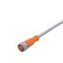 ifm electronic Straight Female 1 way M12 to Unterminated Sensor Actuator Cable, 5m