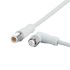 ifm electronic Straight Male 4 way M12 to Right Angle Female 5 way M12 Communication Cable, 0.25m