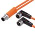 ifm electronic Straight Male 1 way M12 to Right Angle Female 2 way M12 Sensor Actuator Cable, 2m