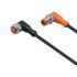 ifm electronic Right Angle Male 1 way M12 to Right Angle Female 1 way M12 Actuator/Sensor Cable, 2m