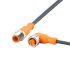 ifm electronic Straight Male 1 way M12 to Right Angle Female 1 way M12 Actuator/Sensor Cable, 15m