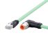 ifm electronicEVC, 20m Cat5e, Green M12 to Male RJ45 Male, Shielded, Terminated Polyurethane Sheath