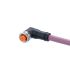 ifm electronic Right Angle Female 5 way M12 to Straight Female 5 way M12 Communication Cable, 2m